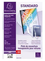 EXACOMPTA Plats de couverture, A4, PVC, 0,20 mm, transparent