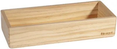 sigel Pot à crayon en bois pour tableau magnétique blanc