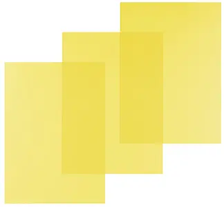 pavo plats de couverture, A4, PVC, 0,2 mm, jaune transparent