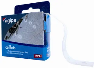 agipa Oeillets de renforcement, blanc, diamètre: 13 mm