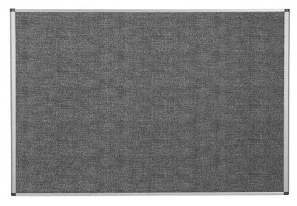 Bi-Office Tableau en textile, isolant phonique, gris
