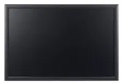 Bi-Office Tableau noir, cadre noir, 1.200 x 900 mm