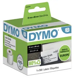 DYMO Carte de prise de RDV / Étiquette nominative, 89x 51 mm