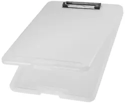helit Porte-bloc avec compartiment "the clip", A4, blanc
