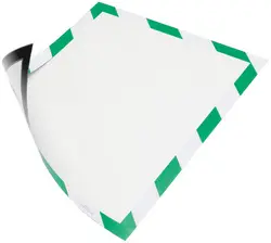 DURABLE Cadre magnétique SECURITY, format A4, vert/ blanc