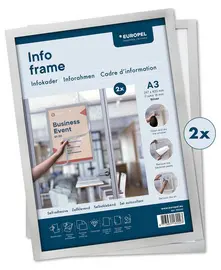 EUROPEL Cadre magnétique INFO FRAME, A3, argent