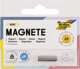 folia Mini-aimant néodyme, diamètre: 6 mm x (H)1 mm, argent