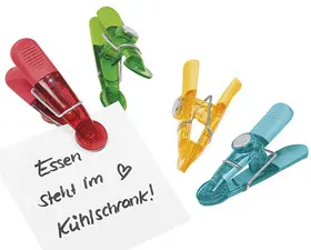 WEDO Aimants clip GLOSSY, kit de 4, assorti