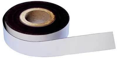 magnetoplan Ruban magnétique, PVC, 50 mm x 30 m, blanc