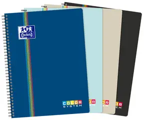 Oxford Cahier reliure intégrale COLOR SYSTEM, A4+, quadrillé