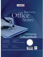 LANDRÉ Cahier à spirale gauchers, A4, ligné, 160 pages