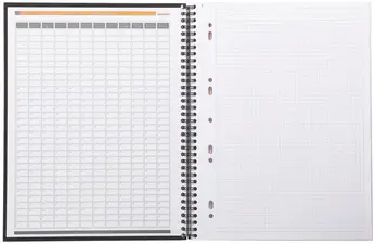 RHODIA Cahier à spirale "Note Book", A4+, quadrillé 5x5,noir
