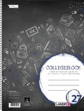 LANDRÉ Cahier à spirale "college", format A4, ligné, 160 p.