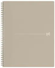 Oxford Cahier à spirales Origins, A4, quadrillé, beige