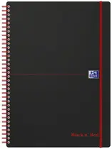 Oxford Cahier à spirale Black n' Red, A5, ligné, PP