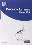 Oxford Bloc de correspondance, A4, blanc, uni