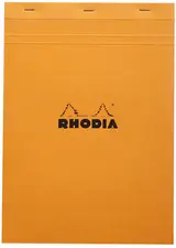 RHODIA Bloc agrafé No. 18, format A4, quadrillé 5x5, orange