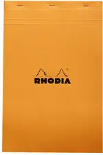 RHODIA Bloc agrafé No. 19, format A4+, quadrillé 5x5, orange