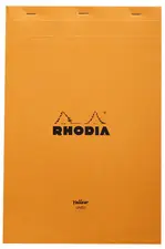 RHODIA Bloc agrafé No. 19 Yellow, A4+, ligné, orange