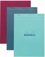 RHODIA Bloc agrafé No. 18, format A4, quadrillé 5x5, assorti