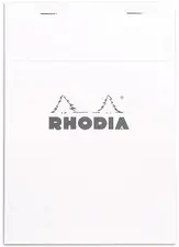 RHODIA Bloc agrafé No. 16, format A5, quadrillé 5x5, blanc