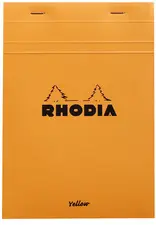 RHODIA Bloc agrafé No. 16 Yellow, format A5, quadrillé