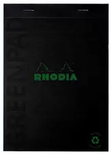 RHODIA Bloc-notes GREENPAD, A5, ligné, noir