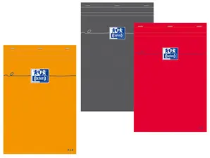 Oxford Bloc-notes, A6, quadrillé, 80 feuilles, orange