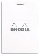 RHODIA Bloc agrafé No. 11, format A7, quadrillé 5x5, blanc