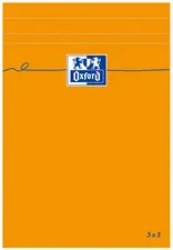 Oxford Bloc-notes, 110x170mm, quadrillé, 80 feuilles, orange