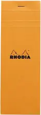 RHODIA Bloc agrafé No. 8, 74 x 210 mm, quadrillé 5x5, orange