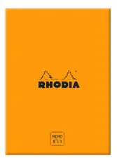 RHODIA Bloc mémo No. 13, 115 x 160 mm, ligné, orange