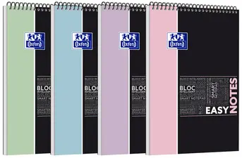 Oxford Etudiants Bloc-notes à spirale EASYNOTES Pastel, A4+