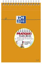 Oxford Bloc-notes, A5, quadrillé, 80 feuilles, reliure