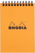 RHODIA Bloc spiralé No. 13, format A6, quadrillé 5x5, orange