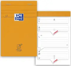 Oxford Bloc message agrafé, 110 x 170 mm, 80 feuilles
