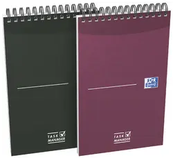 Oxford Bloc-notes à spirale Office "Task Manager", 125x200mm