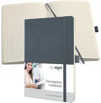 sigel Carnet de notes Conceptum, A5, ligné, gris