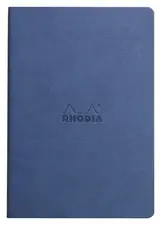 RHODIA Carnet piqûre textile RHODIARAMA, A5, ligné, saphir