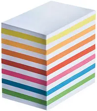 WEDO Bloc cube, 50x90 mm, blanc / coloré, 700 feuilles