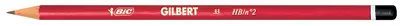 BIC Crayon Gilbert 33, dureté: HB, rond, laqué en rouge