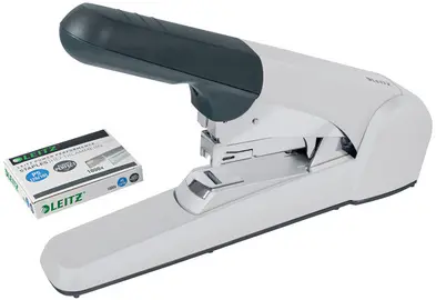 LEITZ Agrafeuse gros travaux 5552, 60 feuilles, argent
