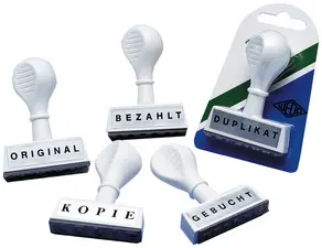 WEDO Textstempel "GEBUCHT", Abdruckbreite: 45 mm