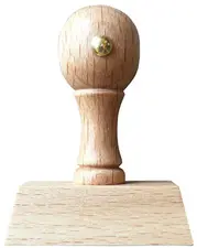 Schmorrde Tampon en bois, 2 lignes, avec poignée en bois,