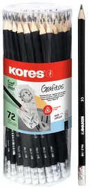 Kores crayon "GRAFITOS", dureté: HB, hexagonal, 72 pièces