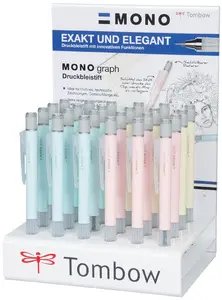 TOMBOW Porte-mines "MONO graph" Pastel, présentoir de 24