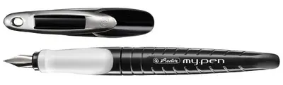 herlitz Stylo plume my.pen, plume: M, blanc / noir