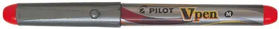 PILOT Stylo plume V-Pen Silver, rouge