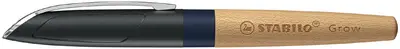 STABILO Stylo plume Grow, bleu myrtille / hêtre