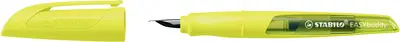 STABILO Stylo plume EASYbuddy FLUO L, pour gauchers, jaune